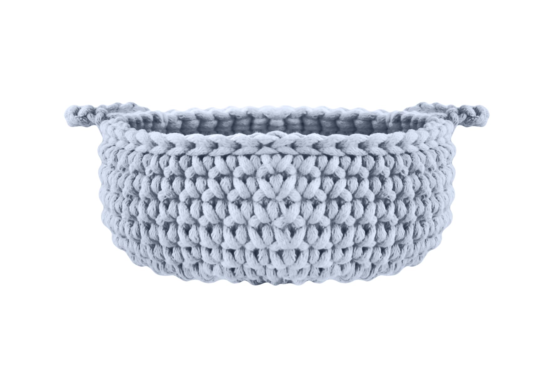 Crochet Flat Basket, Small | BABY BLUE
