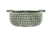 Crochet Flat Basket, Small | LIGHT OLIVE