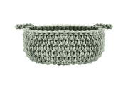Crochet Flat Basket, Small | LIGHT OLIVE