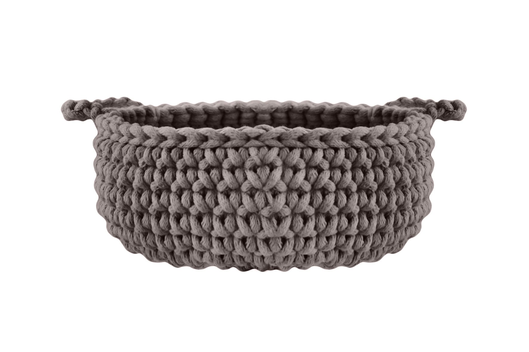 Crochet Flat Basket, Small | MOCHA