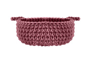Crochet Flat Basket, Small | OLD ROSE