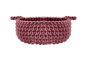 Crochet Flat Basket, Small | OLD ROSE