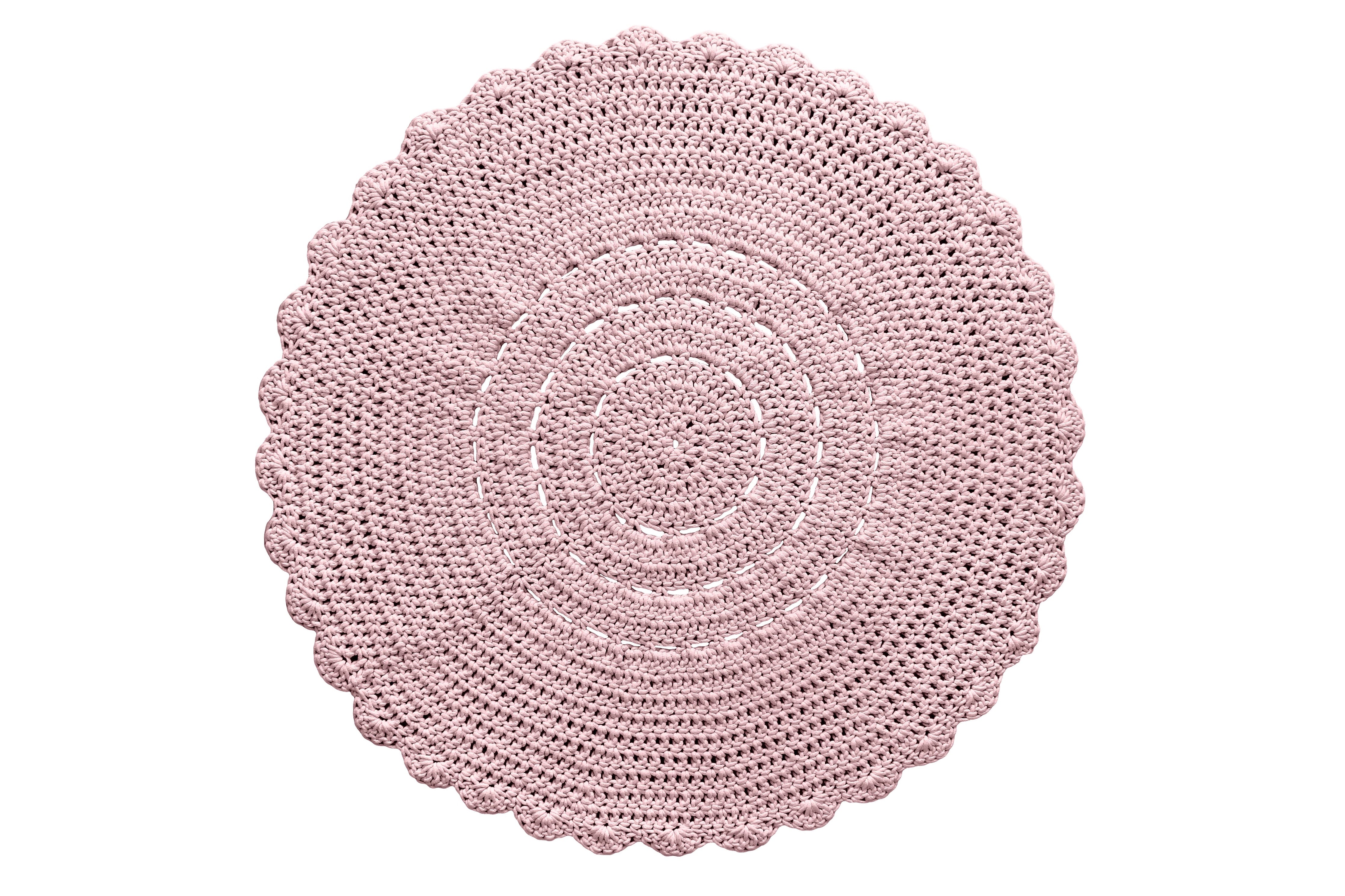 Crochet Doily Rug | POWDER PINK