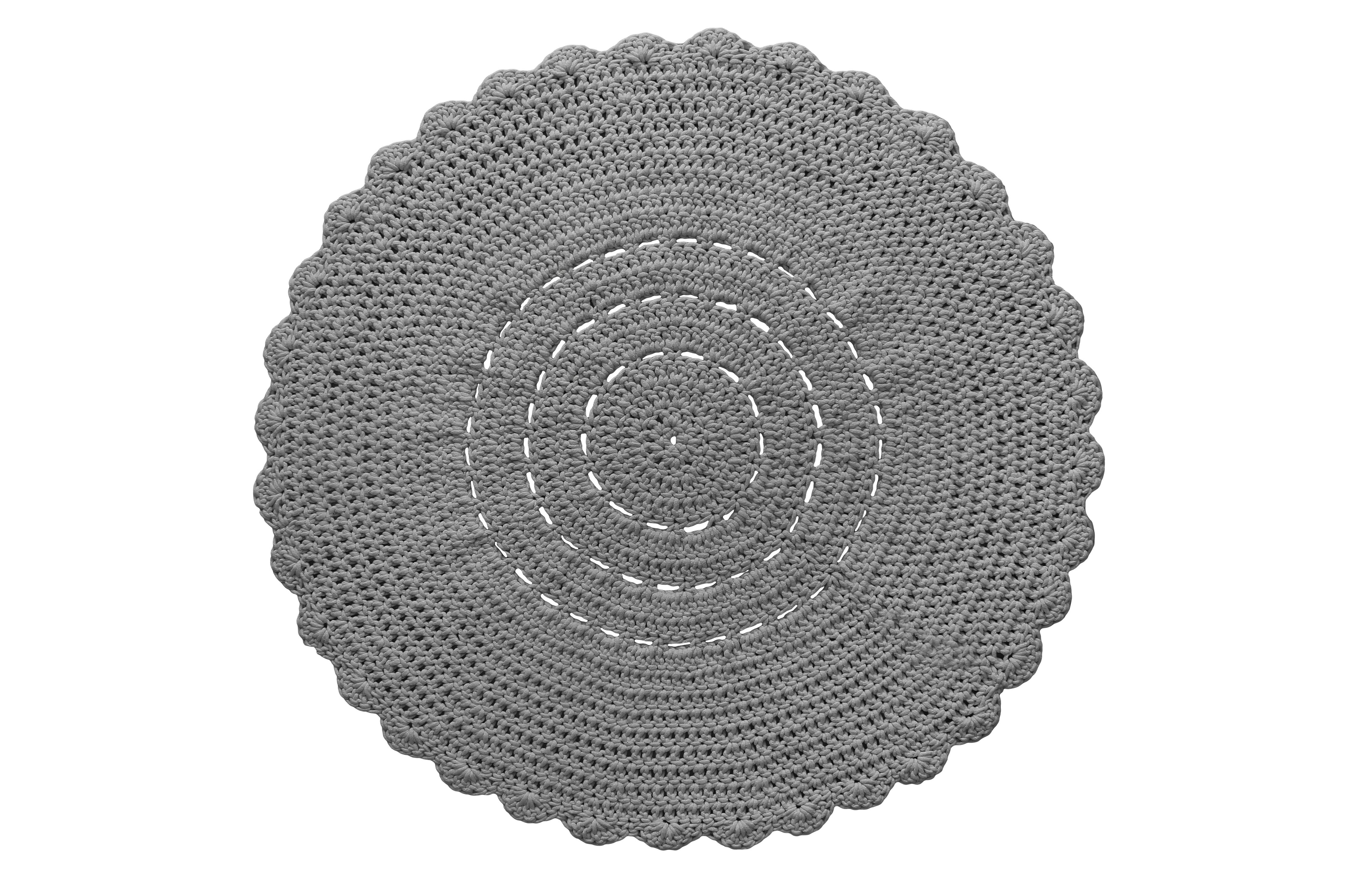 Crochet Doily Rug | DARK GREY