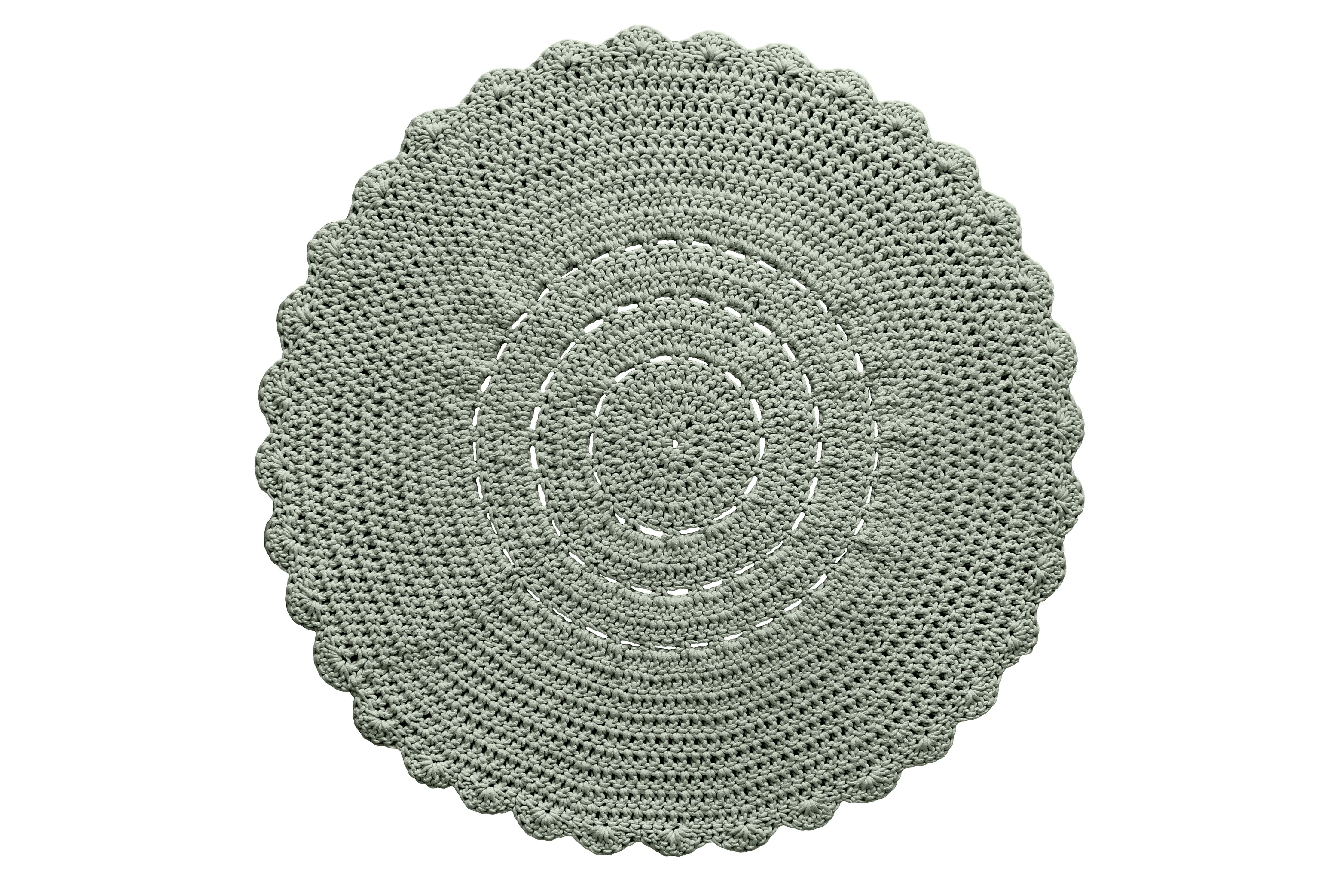 Crochet Doily Rug | LIGHT OLIVE