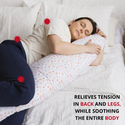 MINICAMP C-Shape Nursing & Maternity Pillow With Organic Milk White Cover | Natural Kapok or PES Filling