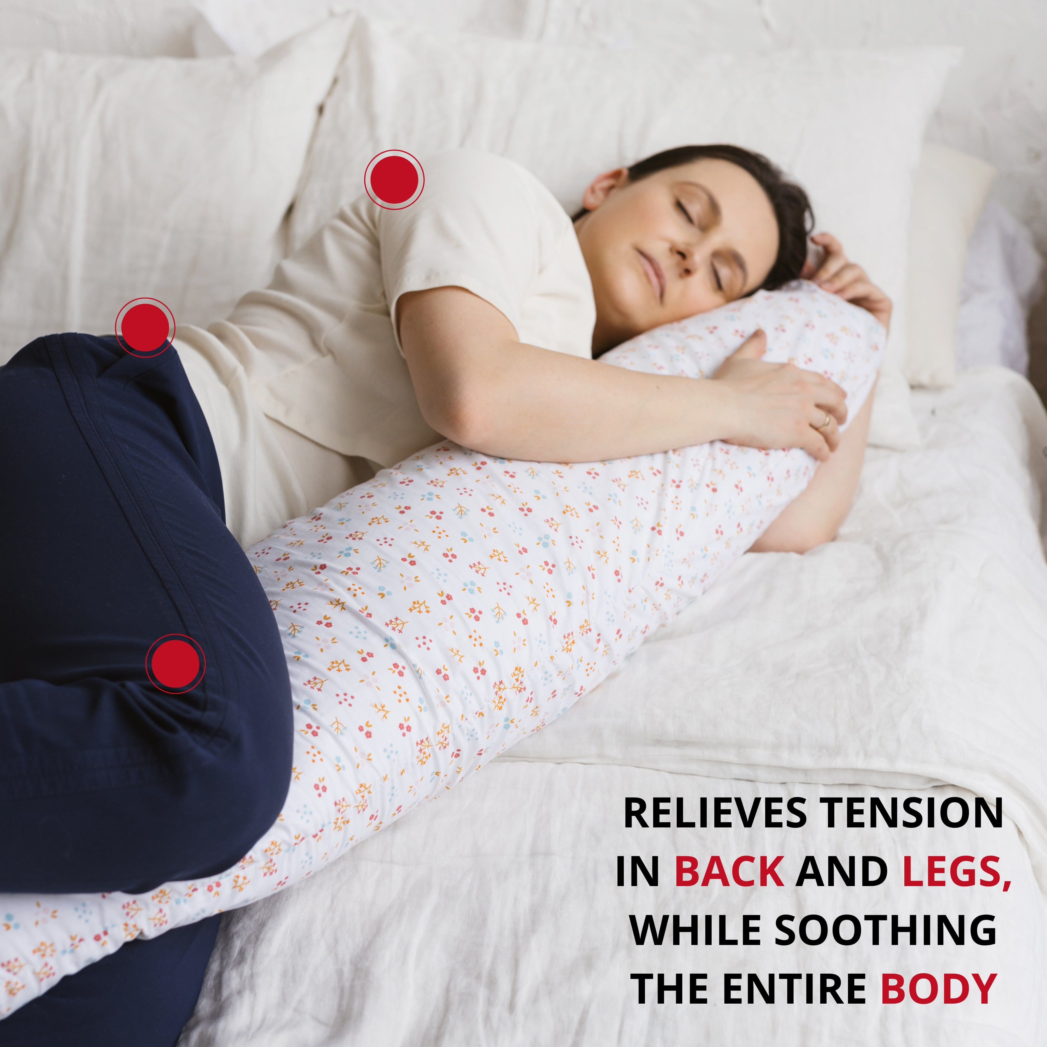 MINICAMP C-Shape Nursing & Maternity Pillow With Organic Milk White Cover | Natural Kapok or PES Filling