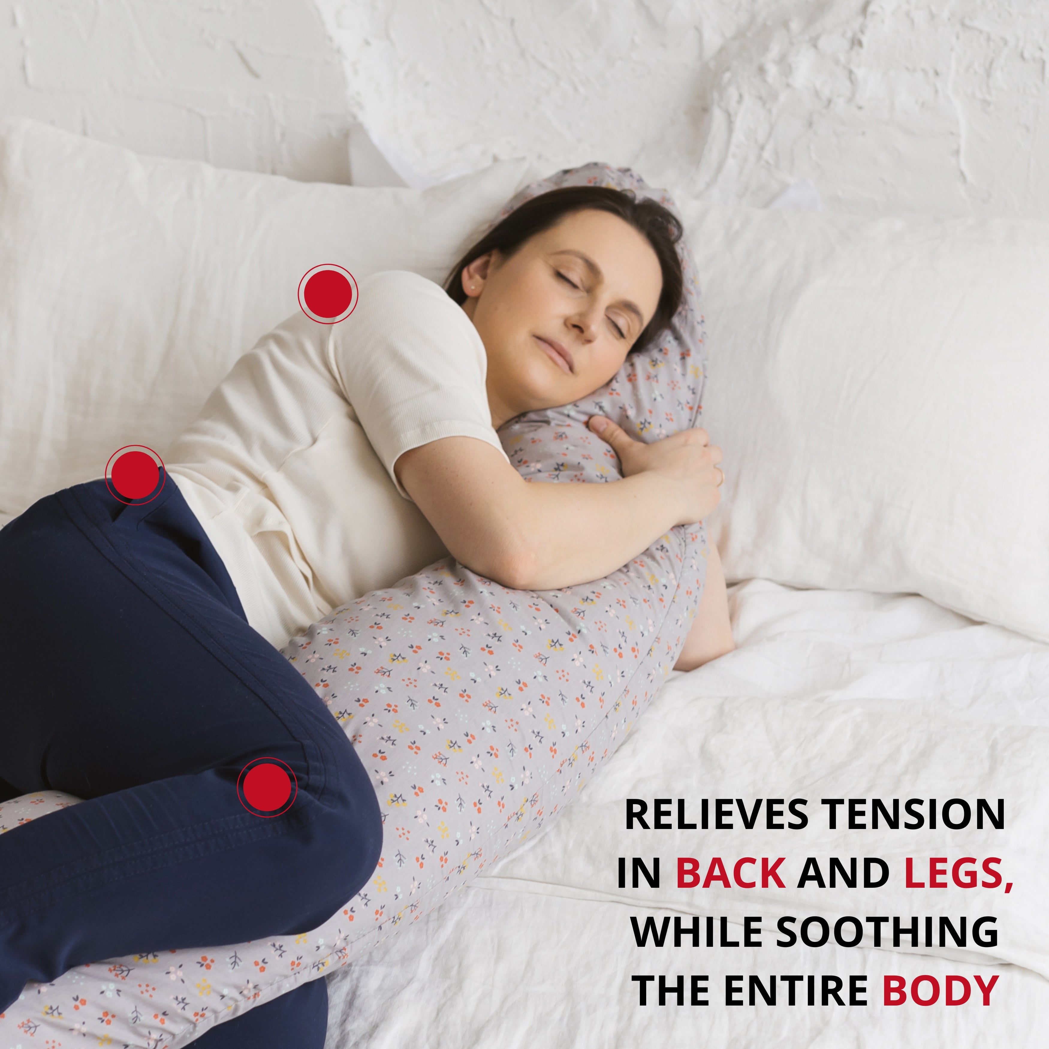 MINICAMP C-Shape Nursing & Pregnancy Pillow With Organic Grey Cover | Kapok or PES Filling