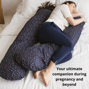 MINICAMP Comfort Pillow for Men and Women With Organic Cover in Navy Blue | Kapok or PES Filling