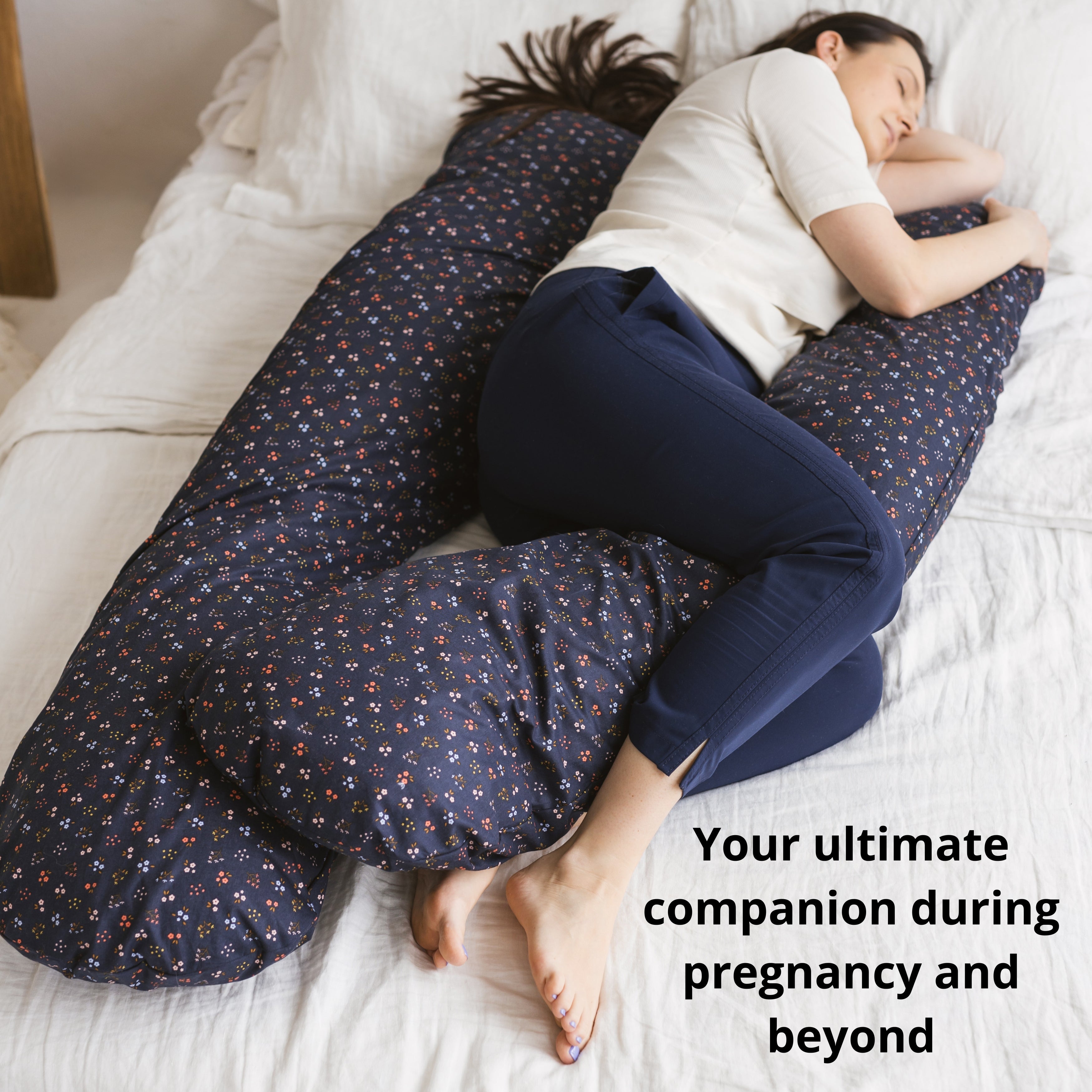 MINICAMP Comfort Pillow for Men and Women With Organic Cover in Navy Blue | Kapok or PES Filling