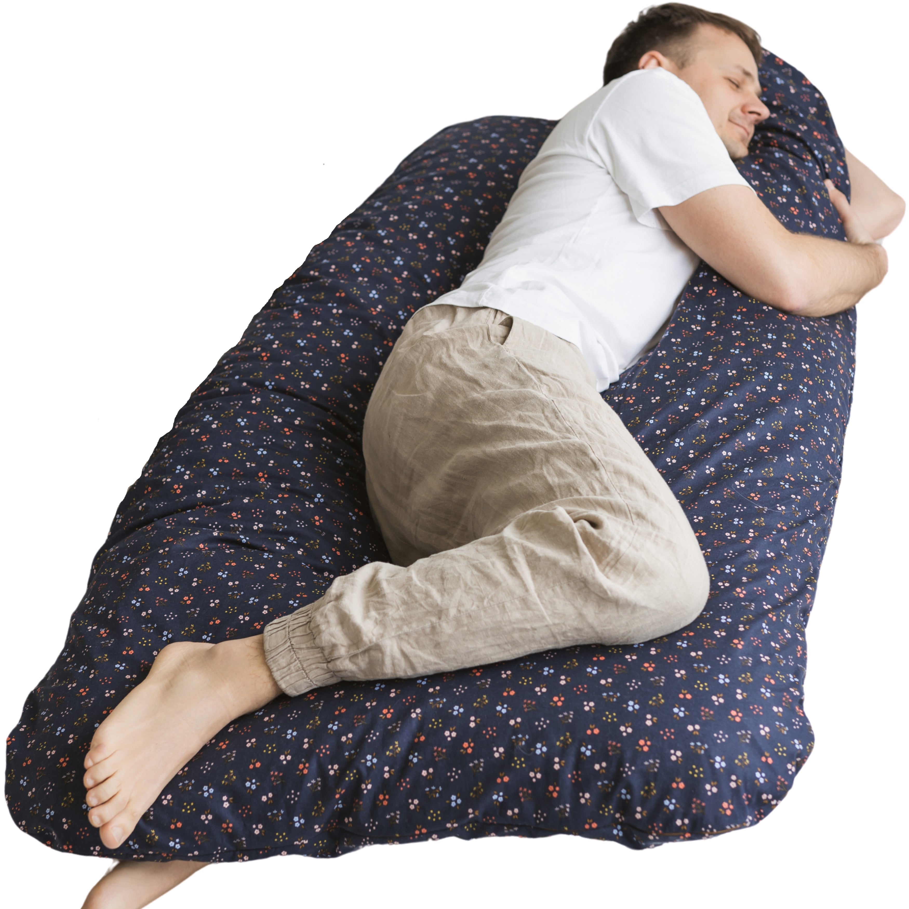 MINICAMP Comfort Pillow for Men and Women With Organic Cover in Navy Blue | Kapok or PES Filling