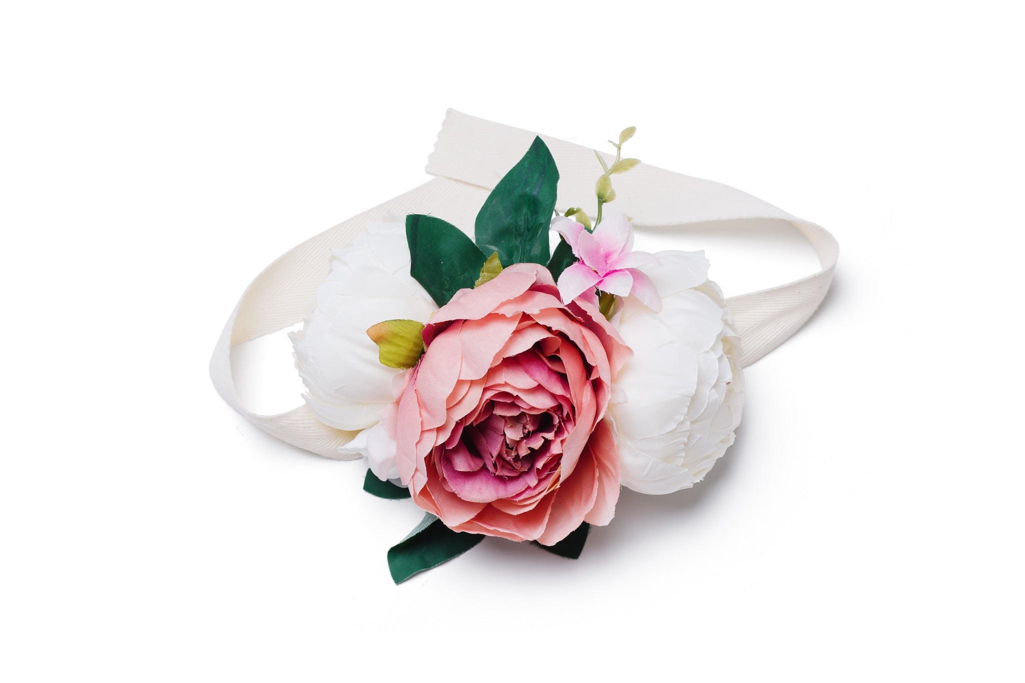 MINICAMP Peony Flower Garland for Teepee & Kids Room Decor | White & Peach