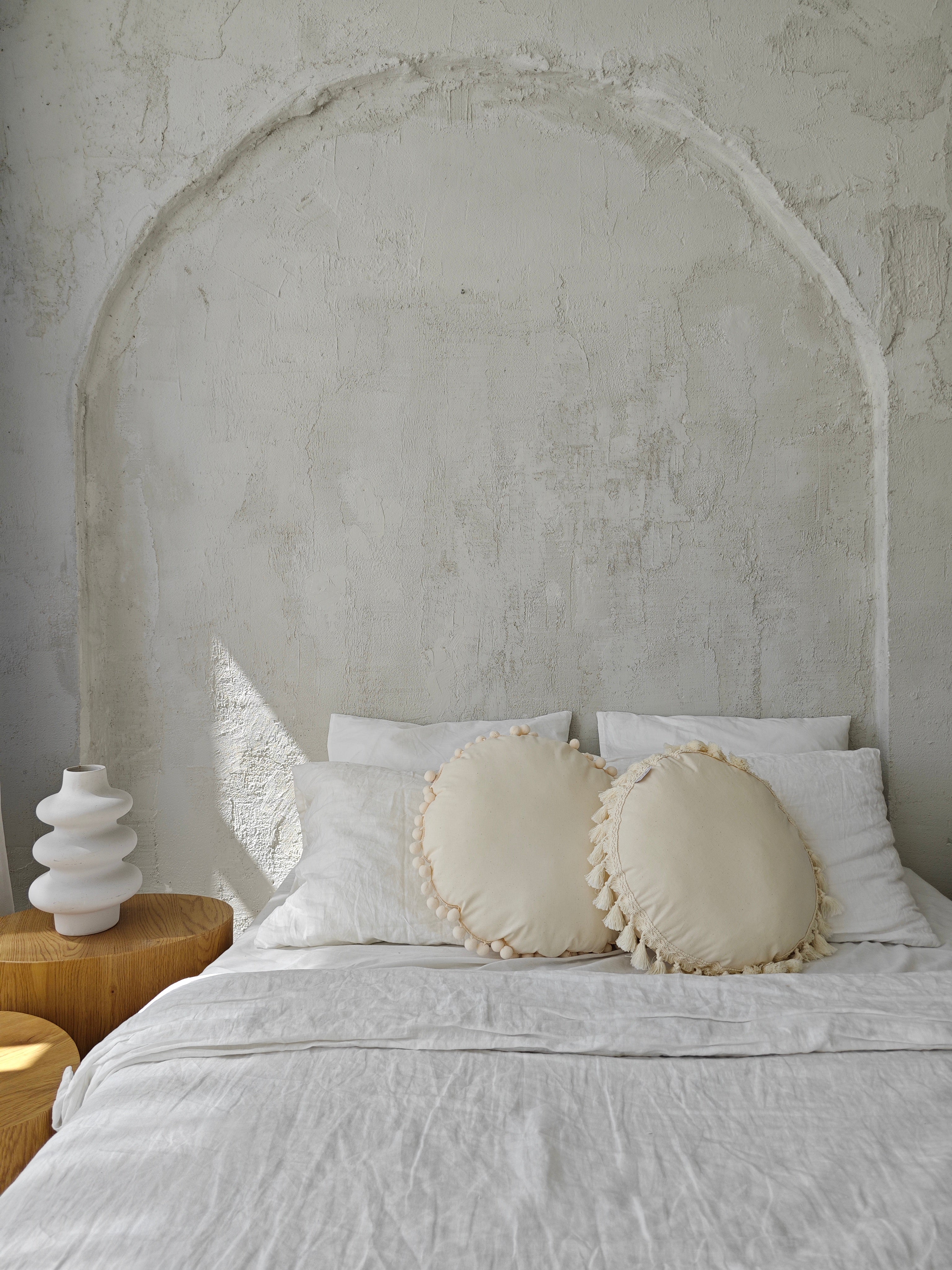 MINICAMP Round Tassel Cushion – Cozy Boho Pillow for Kids' Rooms