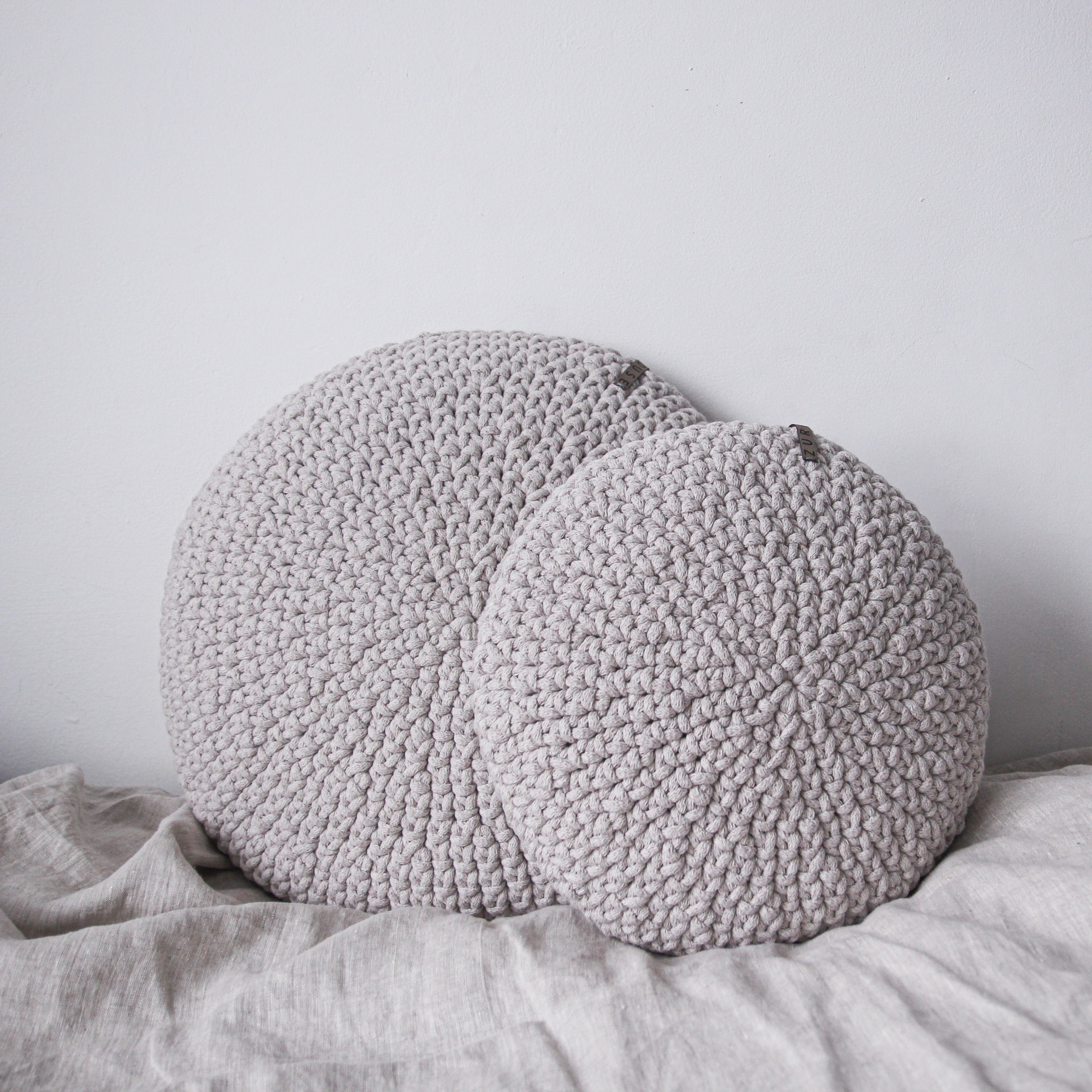 Crochet Round Cushion | OATMEAL