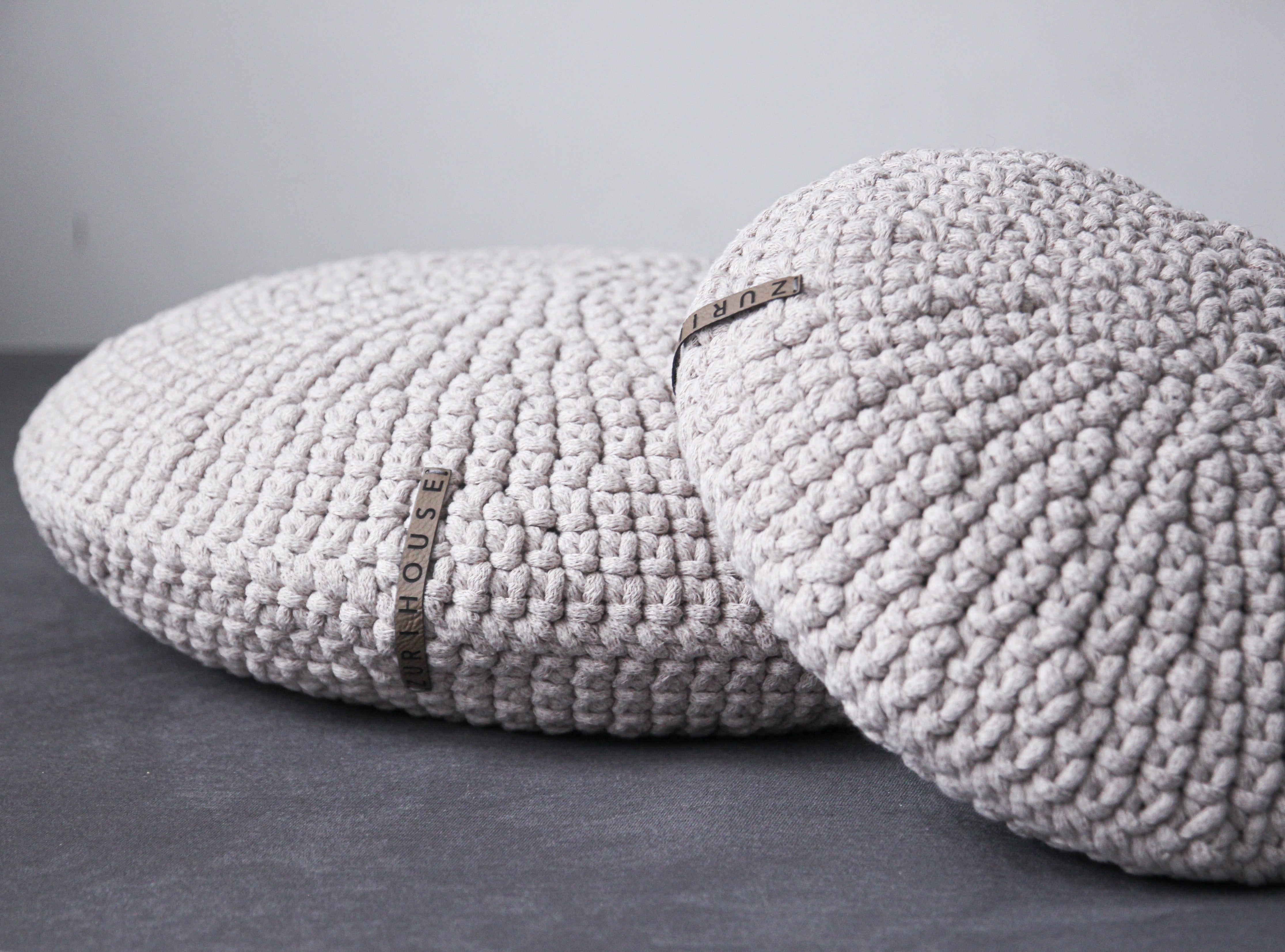 Crochet Round Cushion | OATMEAL