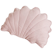 MINICAMP Linen Sea Shell Pillow – Pink Throw Pillow for Coastal & Beach Decor