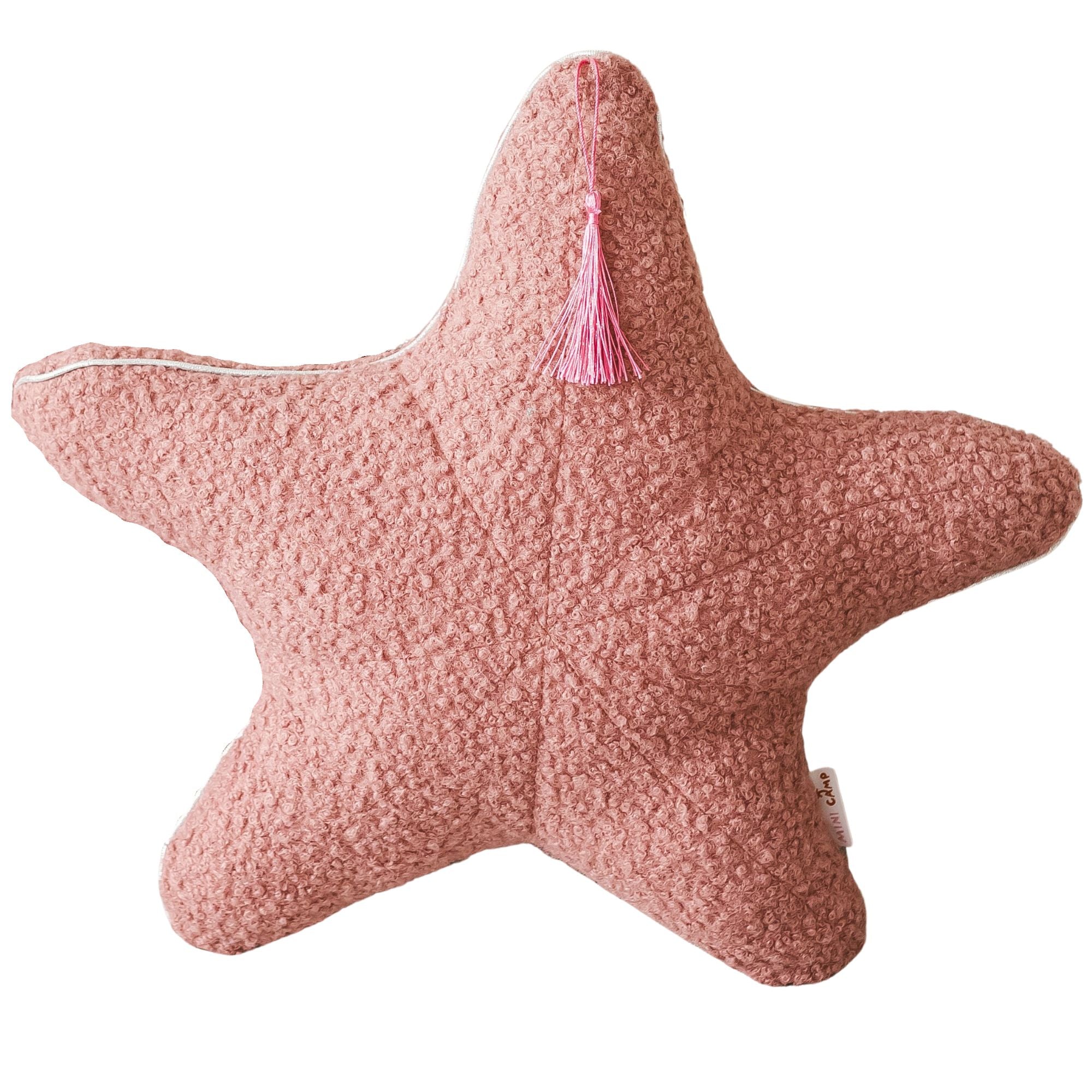 MINICAMP Rose Boucle Starfish Cushion With Chic Metallic Trim