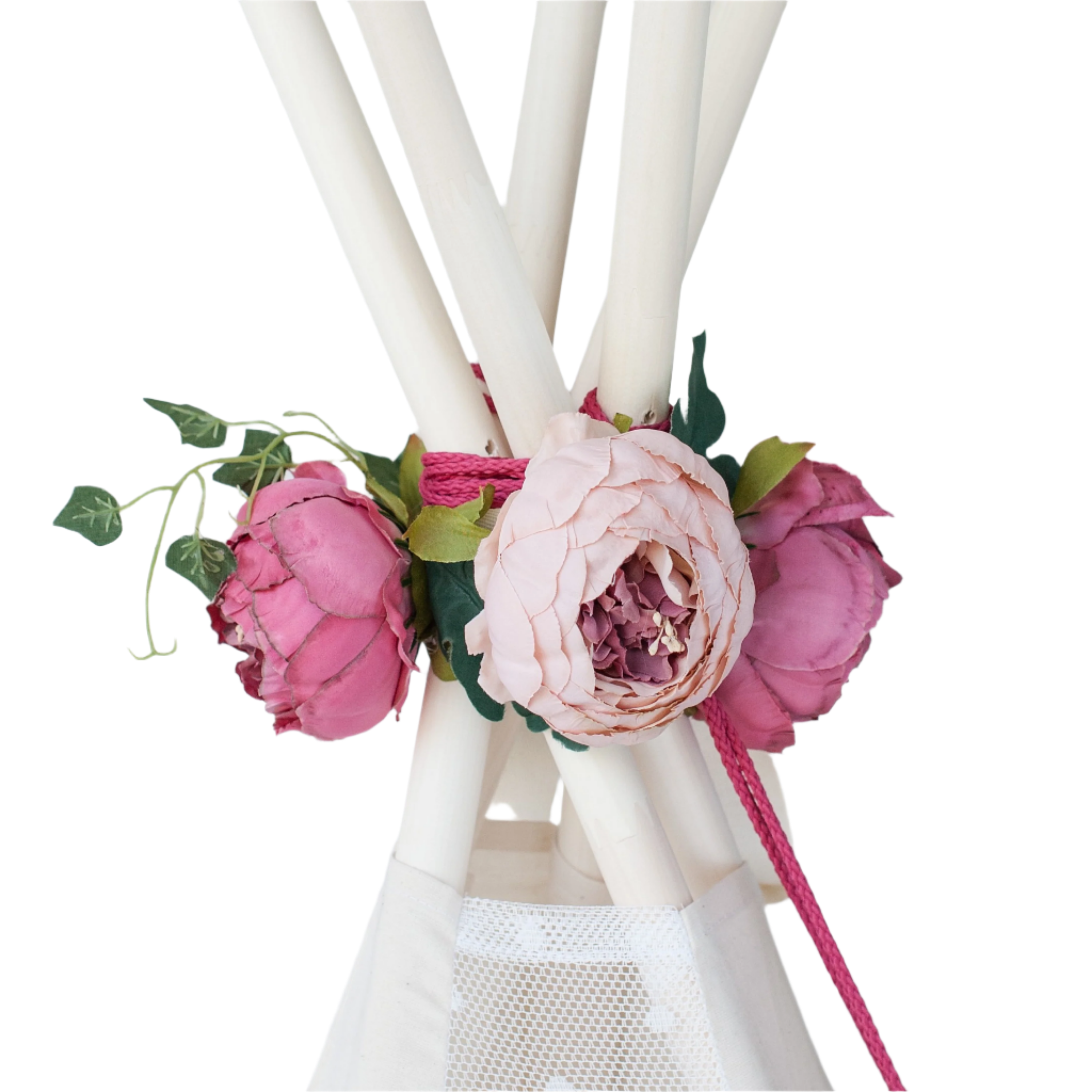 MINICAMP Peonies Flower Garland for Teepee Decoration - Teepee Accessory