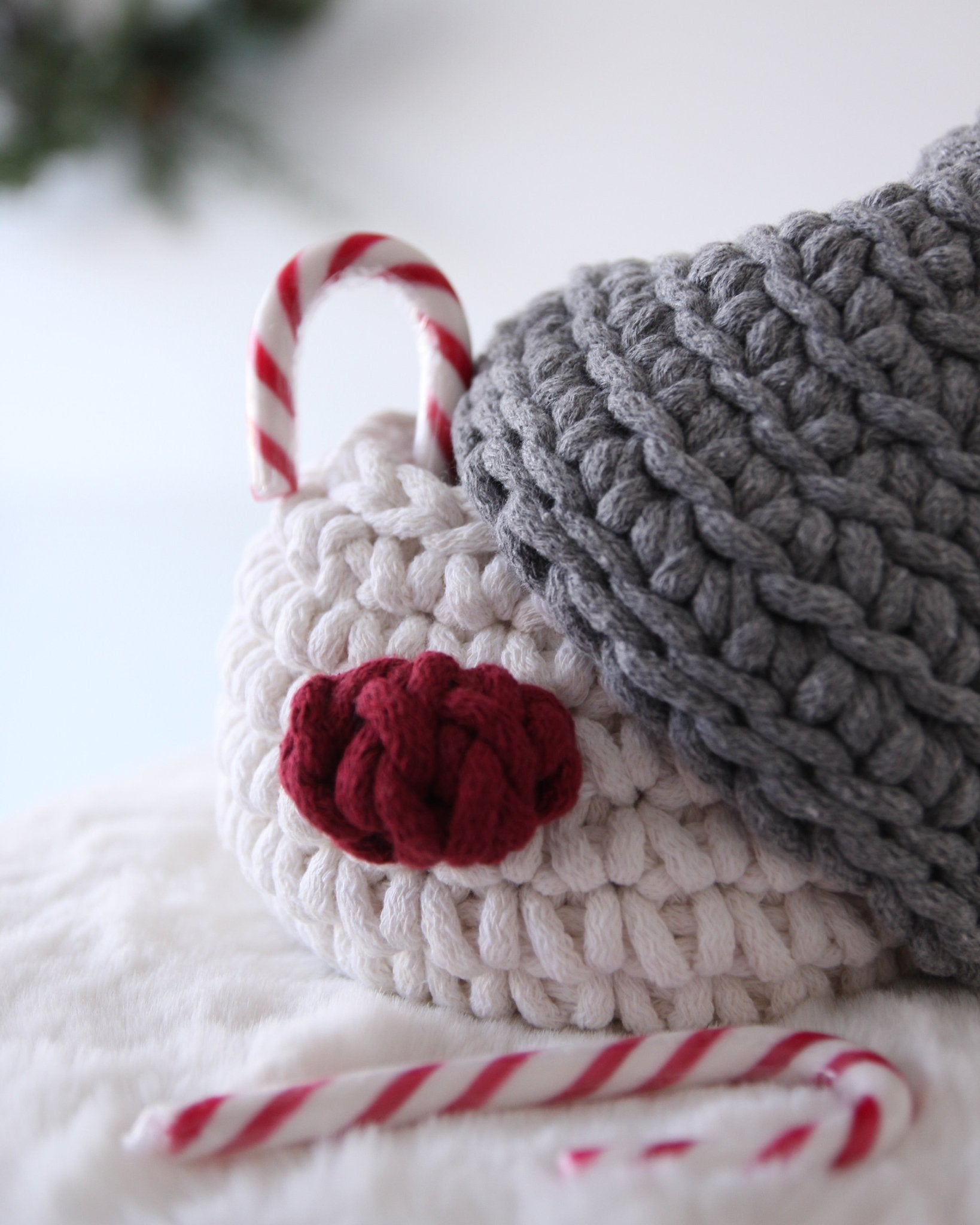 Crochet Gnome Christmas Basket