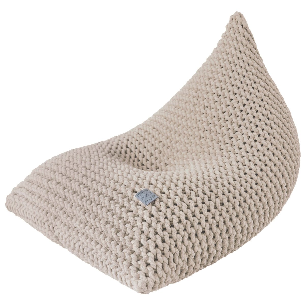 Chunky Knitted Bean Bag | BEIGE