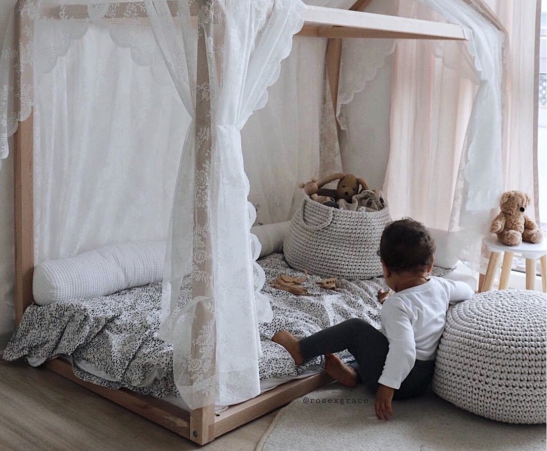 Crochet Basket, Size L | OATMEAL