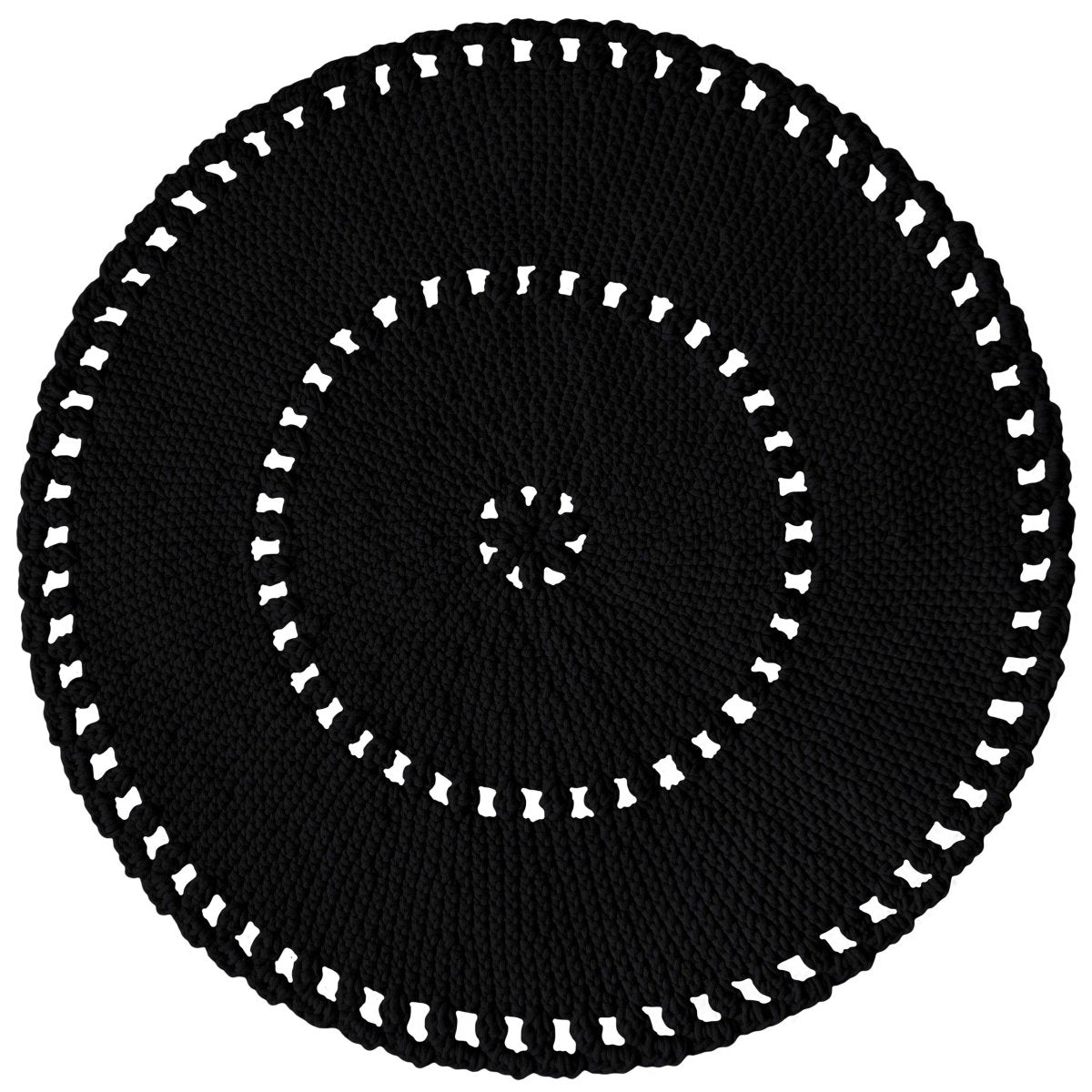 Crochet BOHO Rug | CHARCOAL
