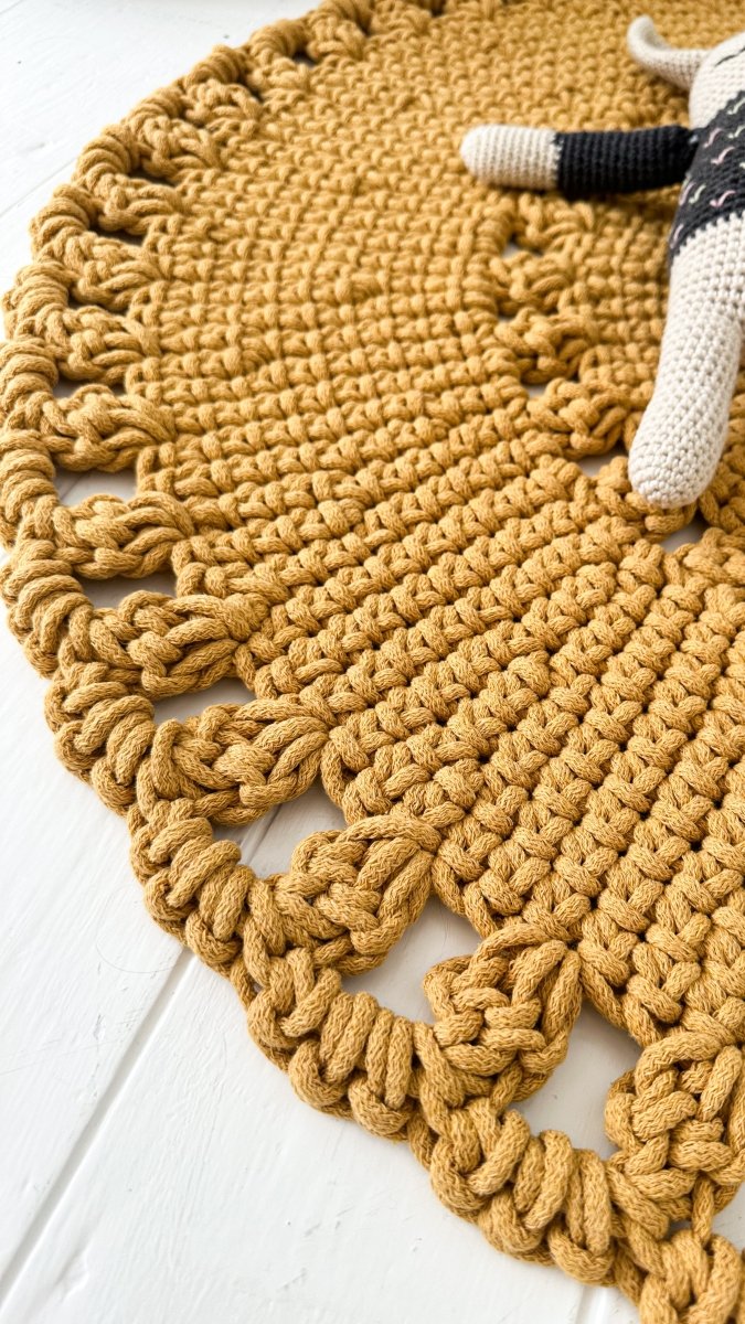 Crochet BOHO Rug | MUSTARD