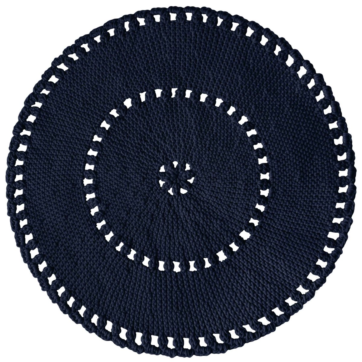 Crochet BOHO Rug | NAVY BLUE