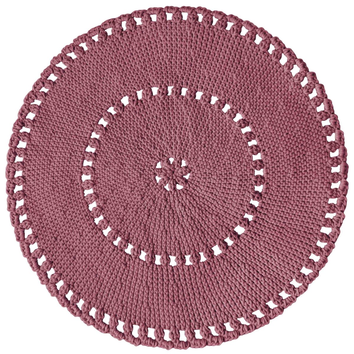 Crochet BOHO Rug |  OLD ROSE