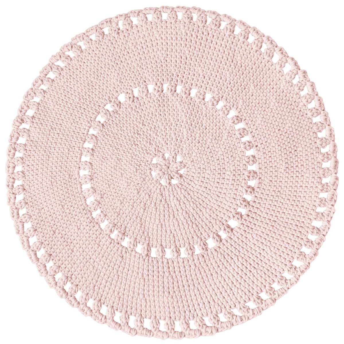 Crochet BOHO Rug |  PALE PINK