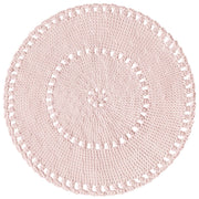 Crochet BOHO Rug |  PALE PINK