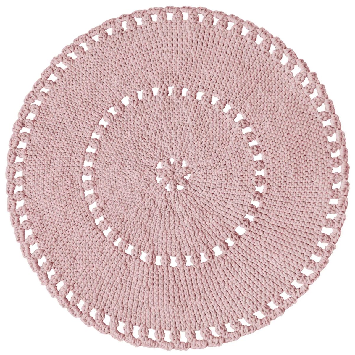 Crochet BOHO Rug |  POWDER PINK