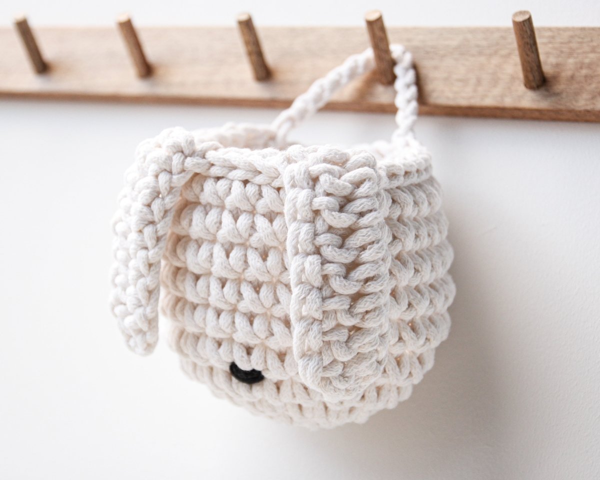 Crochet Bunny Basket | IVORY