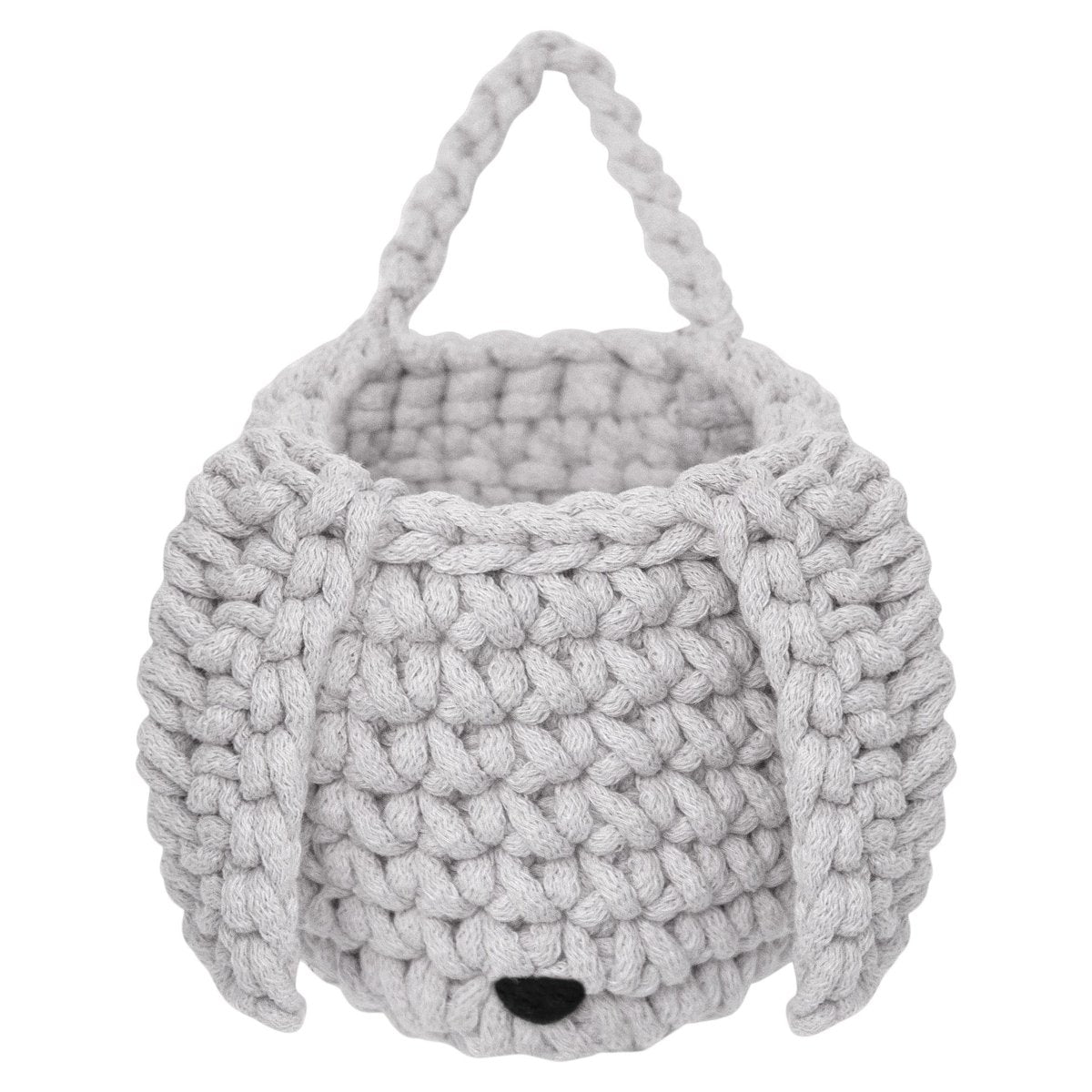 Crochet Bunny Basket | LIGHT GREY