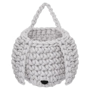 Crochet Bunny Basket | LIGHT GREY