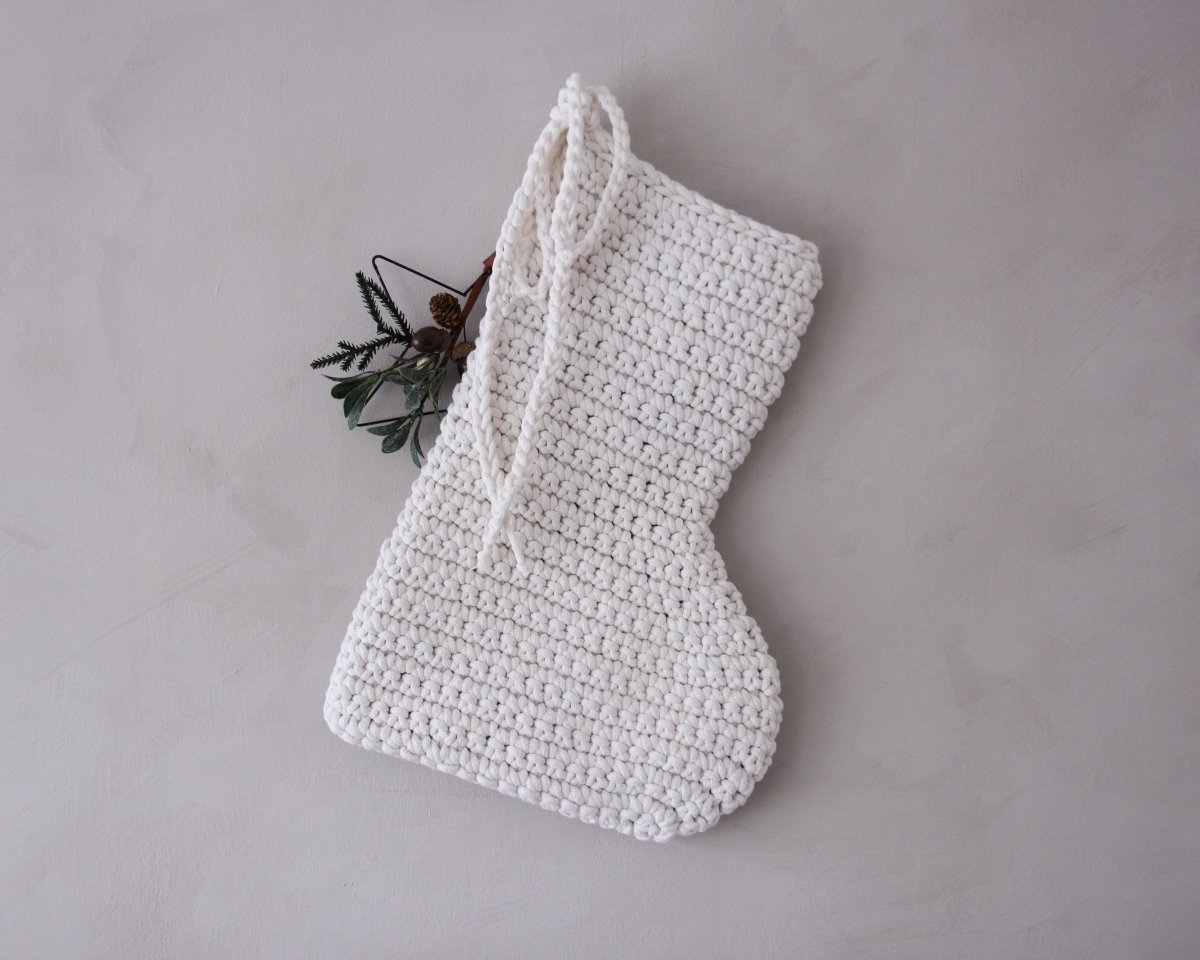 Crochet Christmas Stocking | IVORY