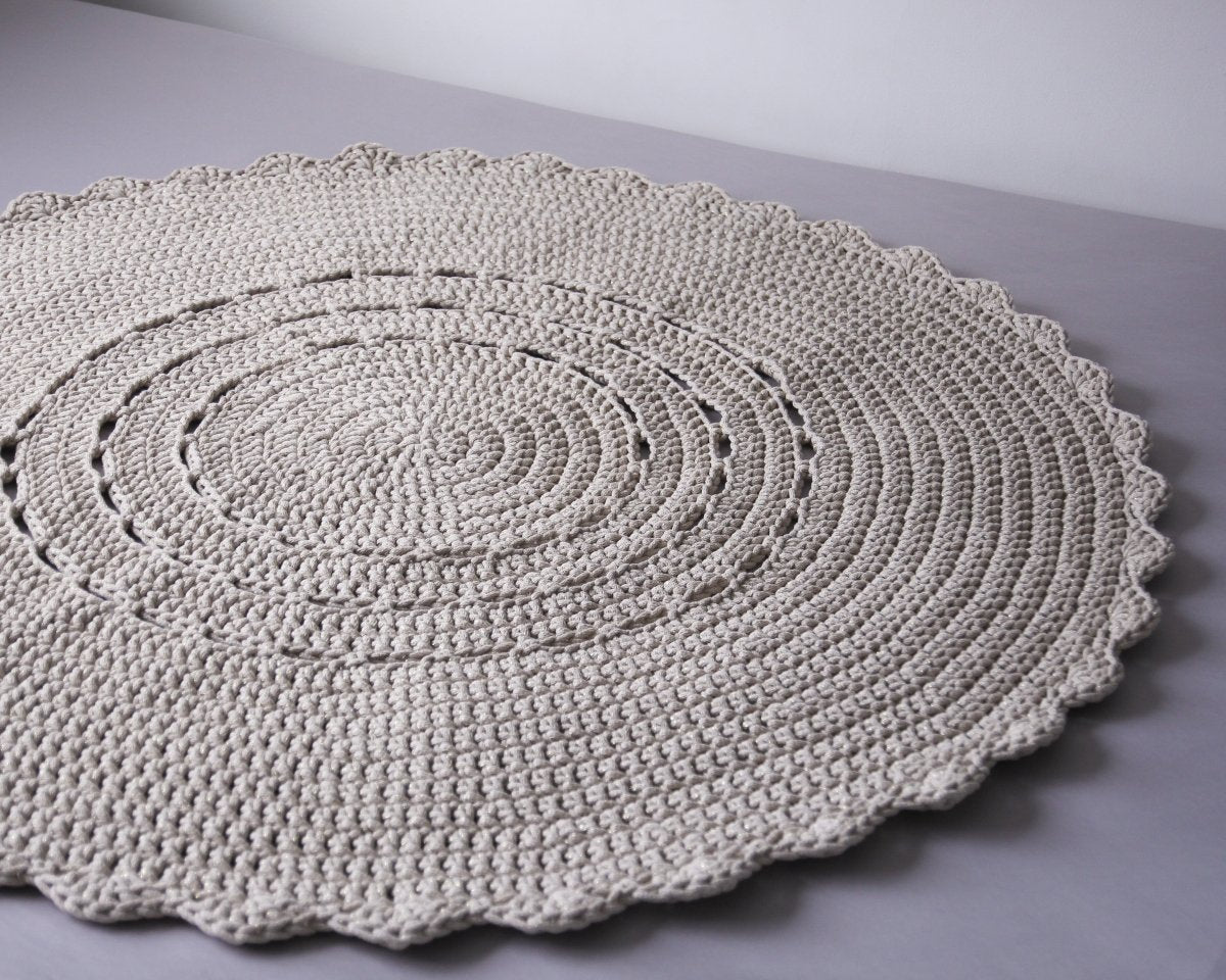 Crochet Doily Rug | BEIGE