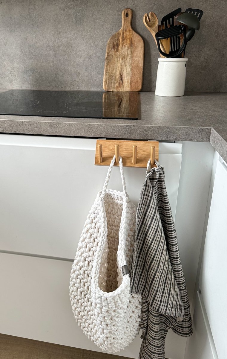 Crochet Hanging Bag, Large | IVORY