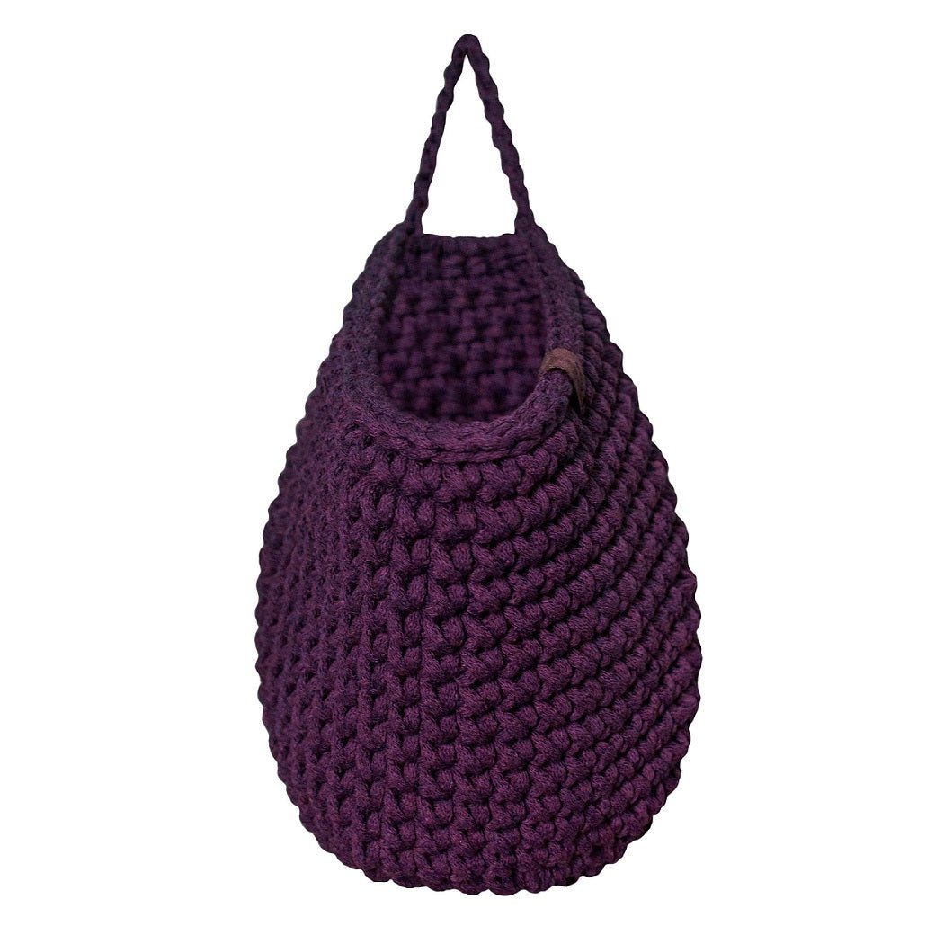 Crochet Hanging Bags | AUBERGINE