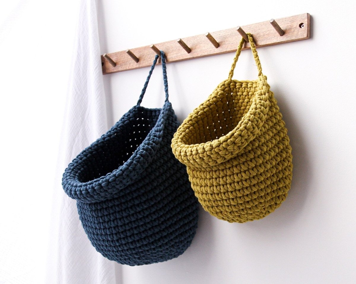 Crochet Hanging Bags | CHARCOAL