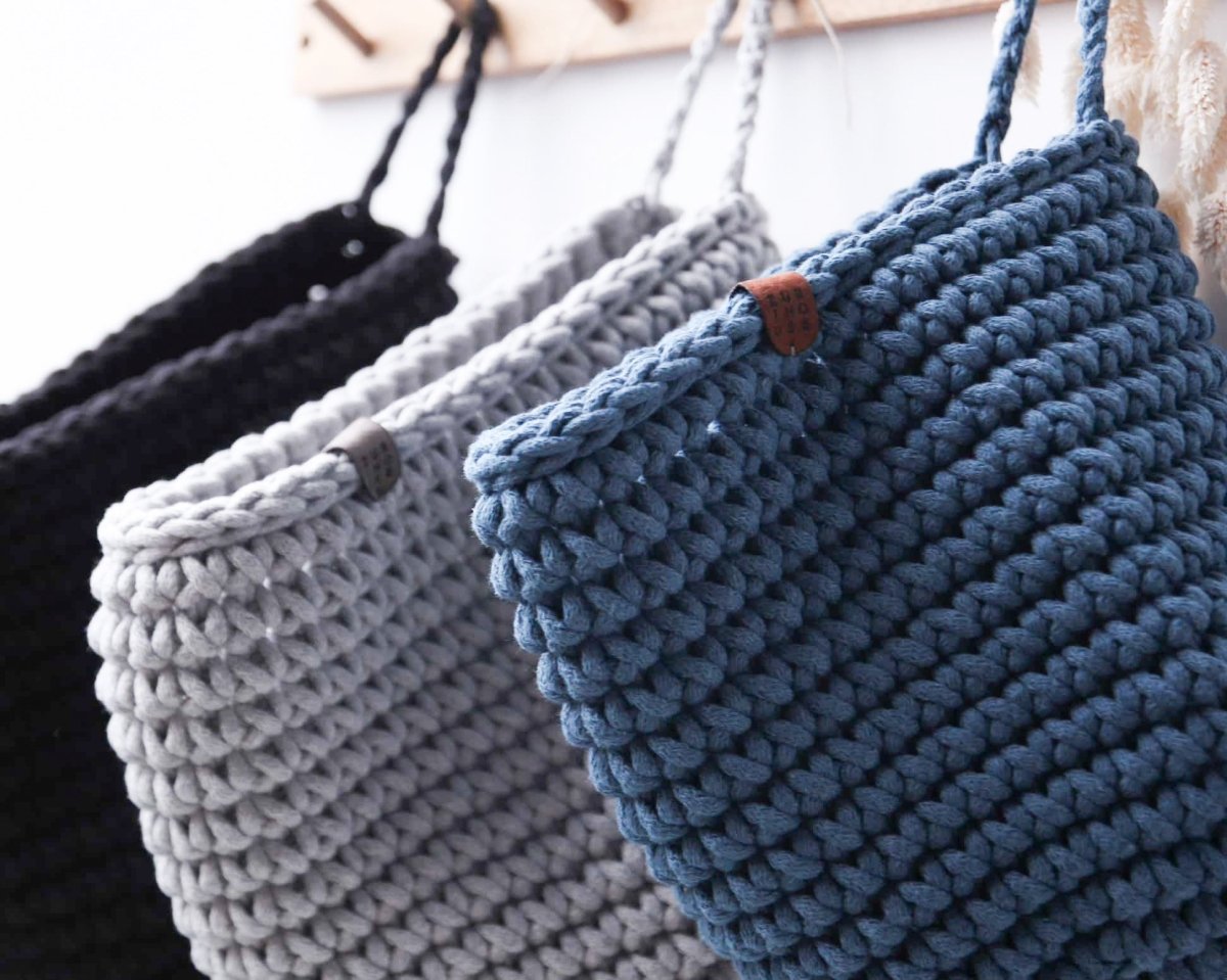 Crochet Hanging Bags | LIGHT GREY