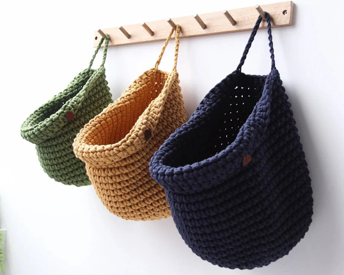 Crochet Hanging Bags | NAVY BLUE