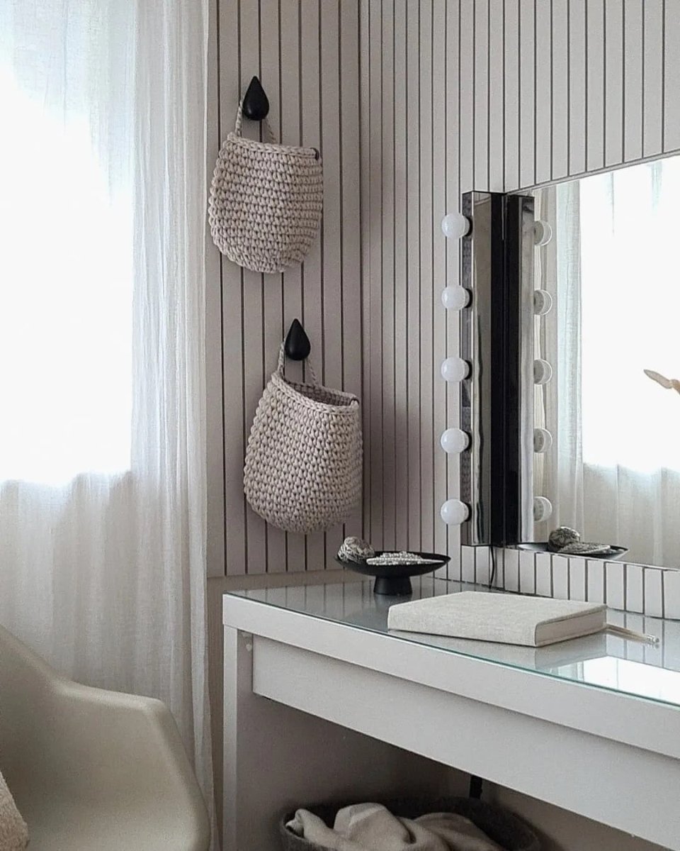 Crochet Hanging Bags | OATMEAL