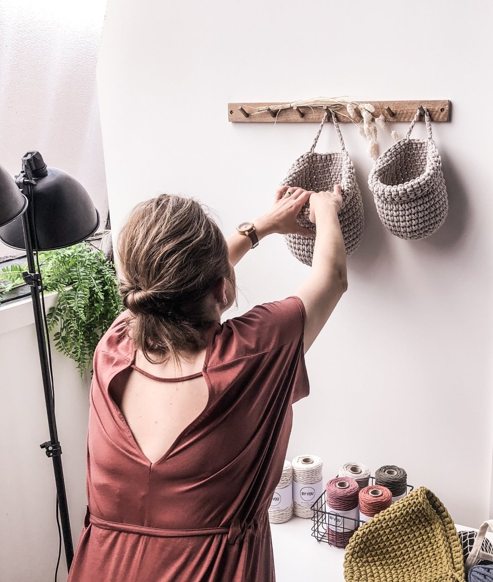 Crochet Hanging Bags | OATMEAL