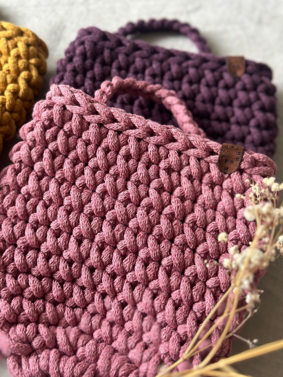 Crochet Hanging Bags | OLD ROSE