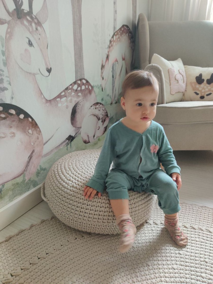 Crochet Ottoman | BEIGE