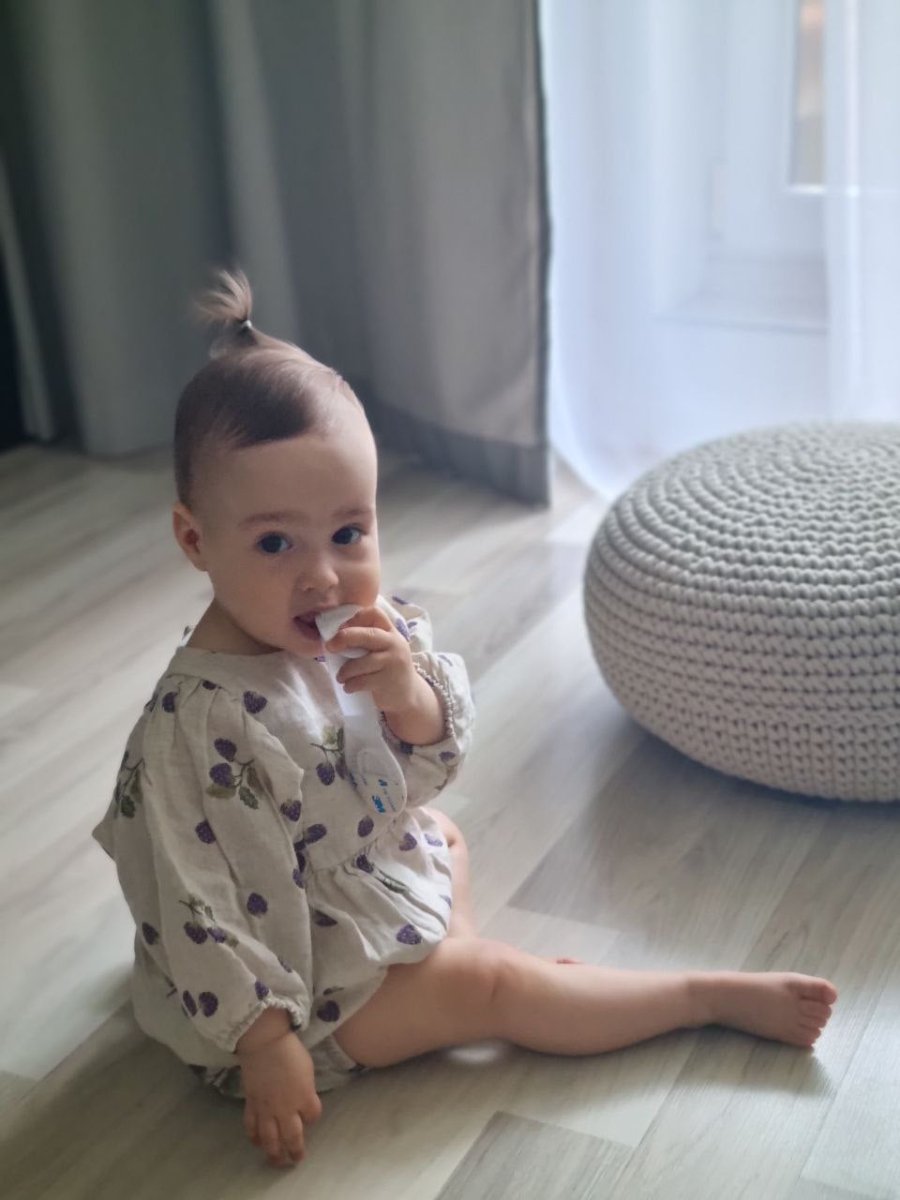 Crochet Ottoman | BEIGE