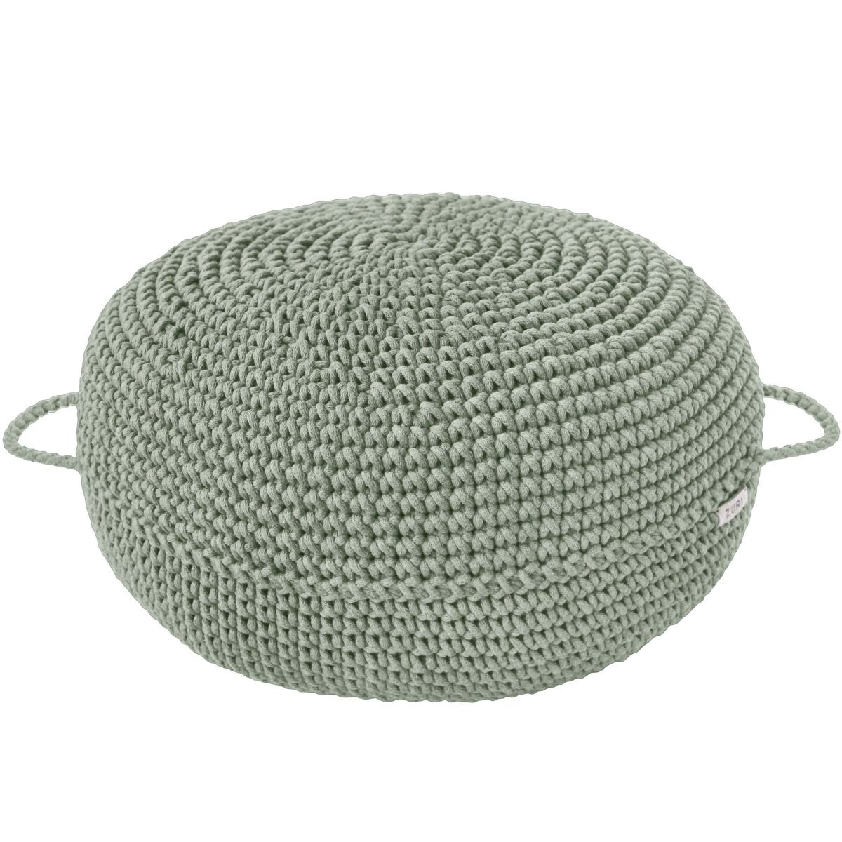 Crochet Ottoman |  LIGHT OLIVE