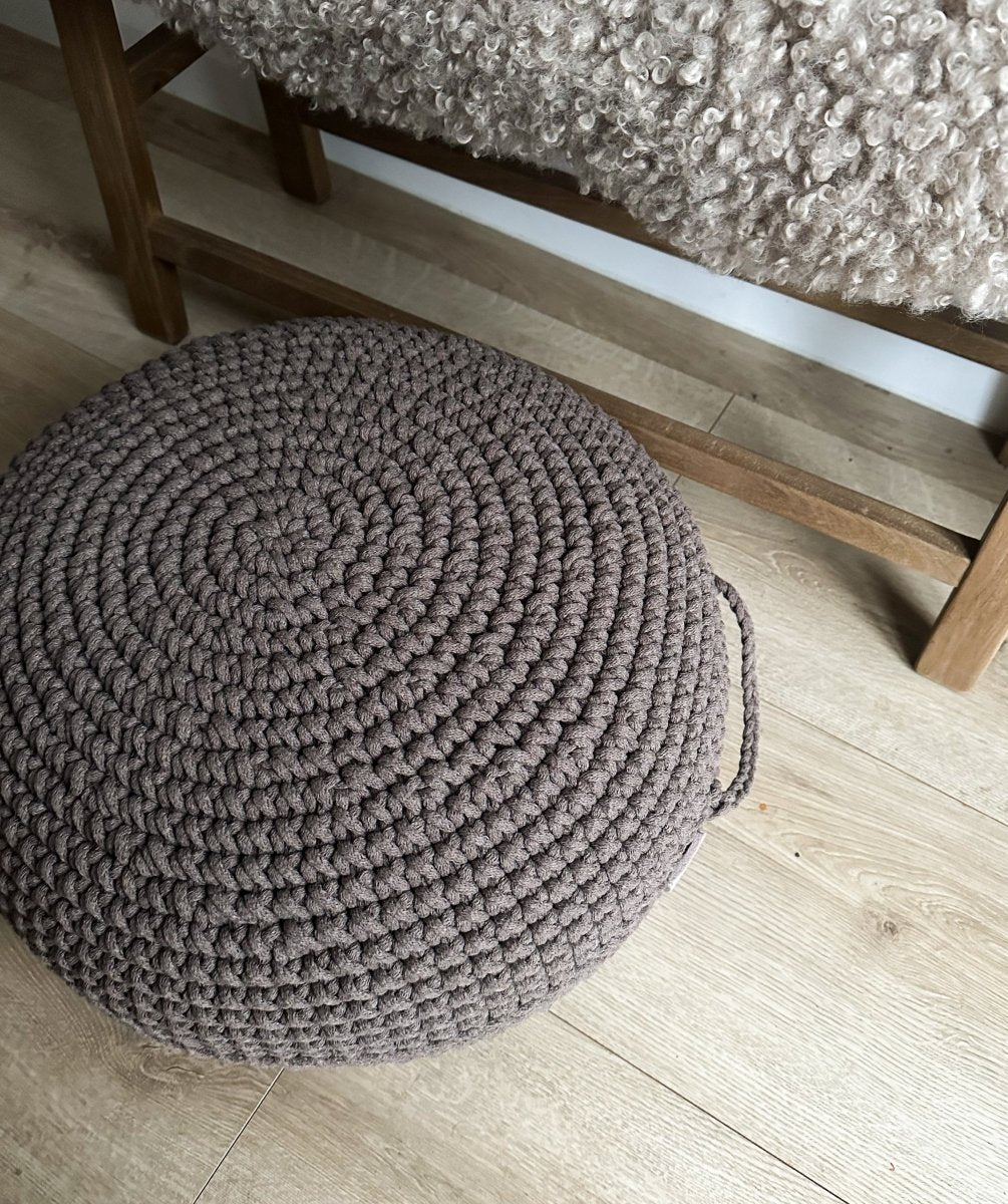 Crochet Ottoman |  MOCHA