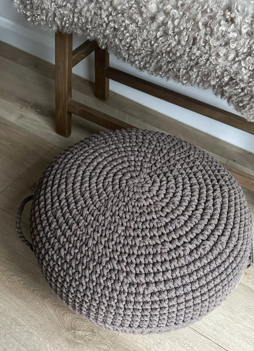 Crochet Ottoman |  MOCHA